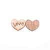 100pc Wooden Love Ornaments Wood Grain Love Large Peach Heart Wooden Buttons Perfectly Suitable for DIY Handicrafts