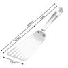 Fish Frying Spatula In Stainless Steel Oil Filtering Design for Cooking Meat and Fish Soft Grip Handle for Easy Use