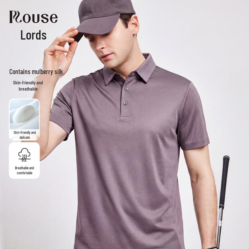 Luotz Men s Acetate & Silk Blend Polo Shirt 54