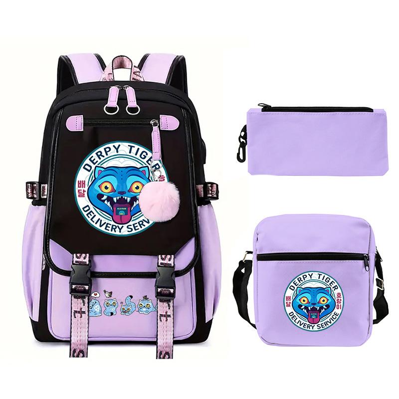 Animation Cartoon Personalized Printing Large Capacity Children'S Backpack Primary And Secondary School Schoolbag Leisure Suit
