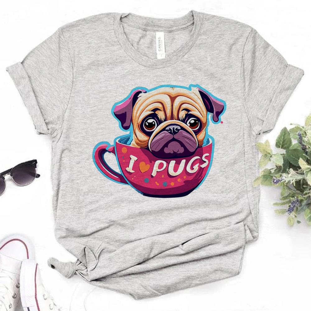 Pug Tshirts Women Summer T Shirt Female Anime Comic Clothing