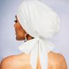 Turban Head Cover With Bow Tie Elastic Hat For Breathability