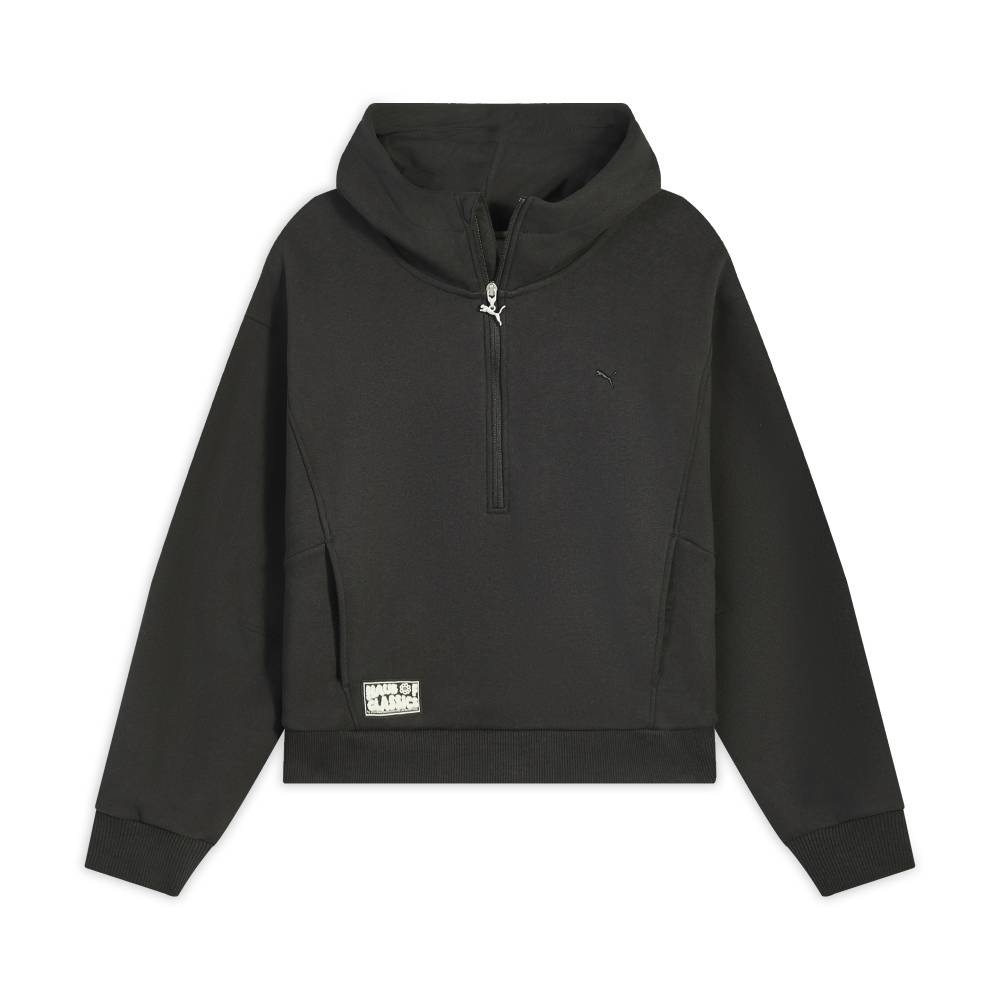 Puma Classics FW25 Haus Of Fleece Lined Warm Half Zip Loose Fit Hoodie Women hoodies 633515-01