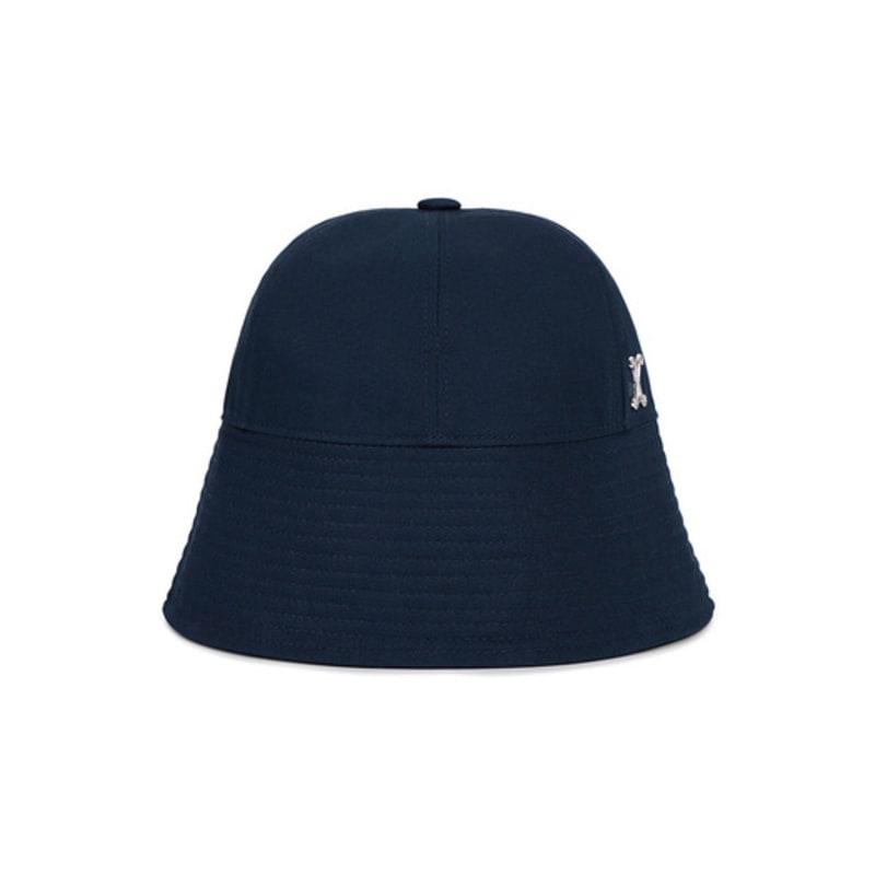 VARZAR VA Curved Stud Round Drop Bucket Hat Navy