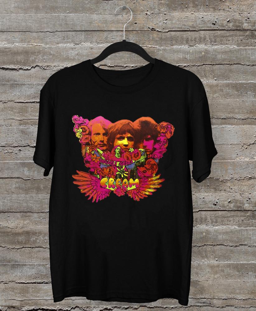 NEW Cream BAnd Album   Disraeli Gears  Short Sleeve Black All Size Shirt Unisex T-Shirt S