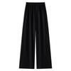 Women's Black Wide-Leg High-Waist Summer Pants 2025 - Slimming Loose Fit