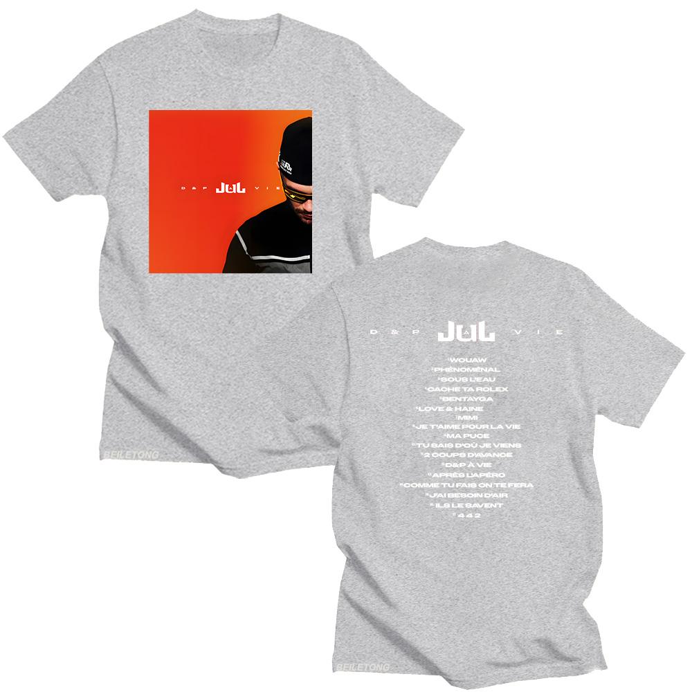 Rapper JuL D&p À Vie T-shirts  JuL New Album Fashion Versatile Tshirts Graphic Tees Summer for Women/Men Short Sleeve Cotton Top