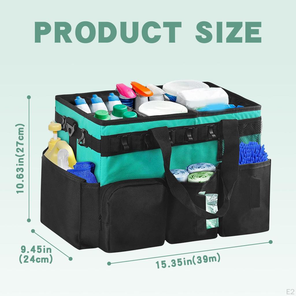 Reinigungs-Organizer Werkzeugtasche Verstellbare Fächer Wasserdichte Werkzeugtasche Haushaltungs-Tragetasche für Zuhause
