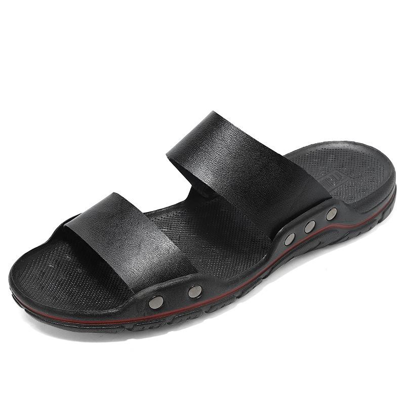 2023 Men s Genuine Leather Sandals: Handmade Summer Beach Slippers Flip-flops, Sizes 38-48 46