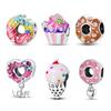 Plata Charms Of Ley Copper Donut Shape Cartoon Animal Charm Beads For Original 3Mm Bracelet Making Diy Jewelry