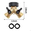 Outlet Garden Hose Connector with Washers Copper Tap Splitter