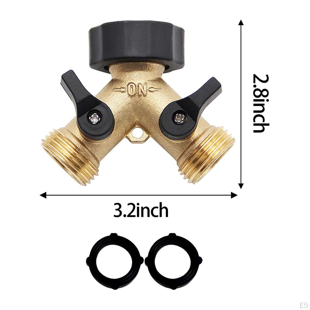 Outlet Garden Hose Connector with Washers Copper Tap Splitter