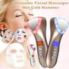 1000mAh Multifunction LED Hot Cold Hammer Ultrasonic Cryotherapy Facial Lifting Vibration Massager Face Body Spa Ion Beauty Instrumen