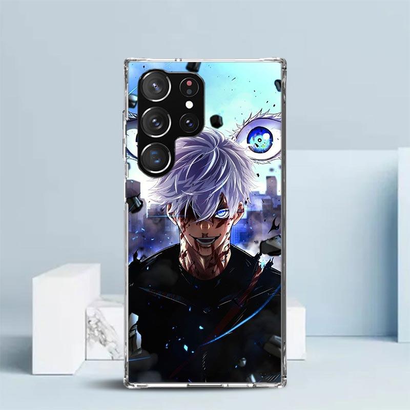 Kaisen J-Jujutsu Gojo Satoru Phone Case For Samsung Galaxy S24 S25 Edge S26 Ultra S22 S23 Plus S21 + S20 FE Soft TPU Back Cover