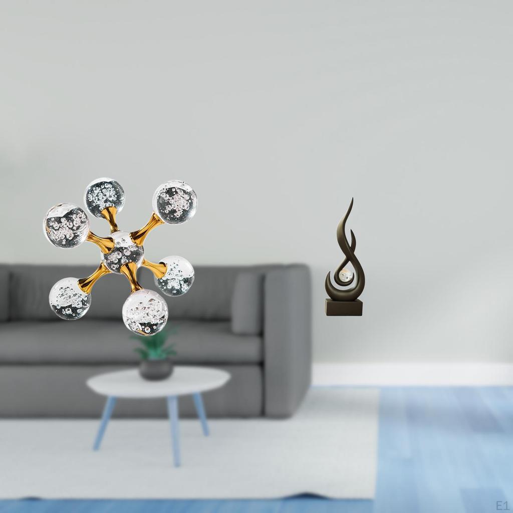 Sphere Figurine Tabletop Ornament Modern Statue Decorative Sculpture for Desk Office Shelf Living