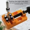 8 Hole Vise Fixed Fixture Walnuts Clamp Mini Small Bed Clamp Table Vice Table Vice Flat Jaw Pliers Quick Adjustable
