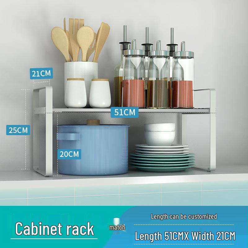 

Kitchen Cabinet 2-Tier Storage Rack
