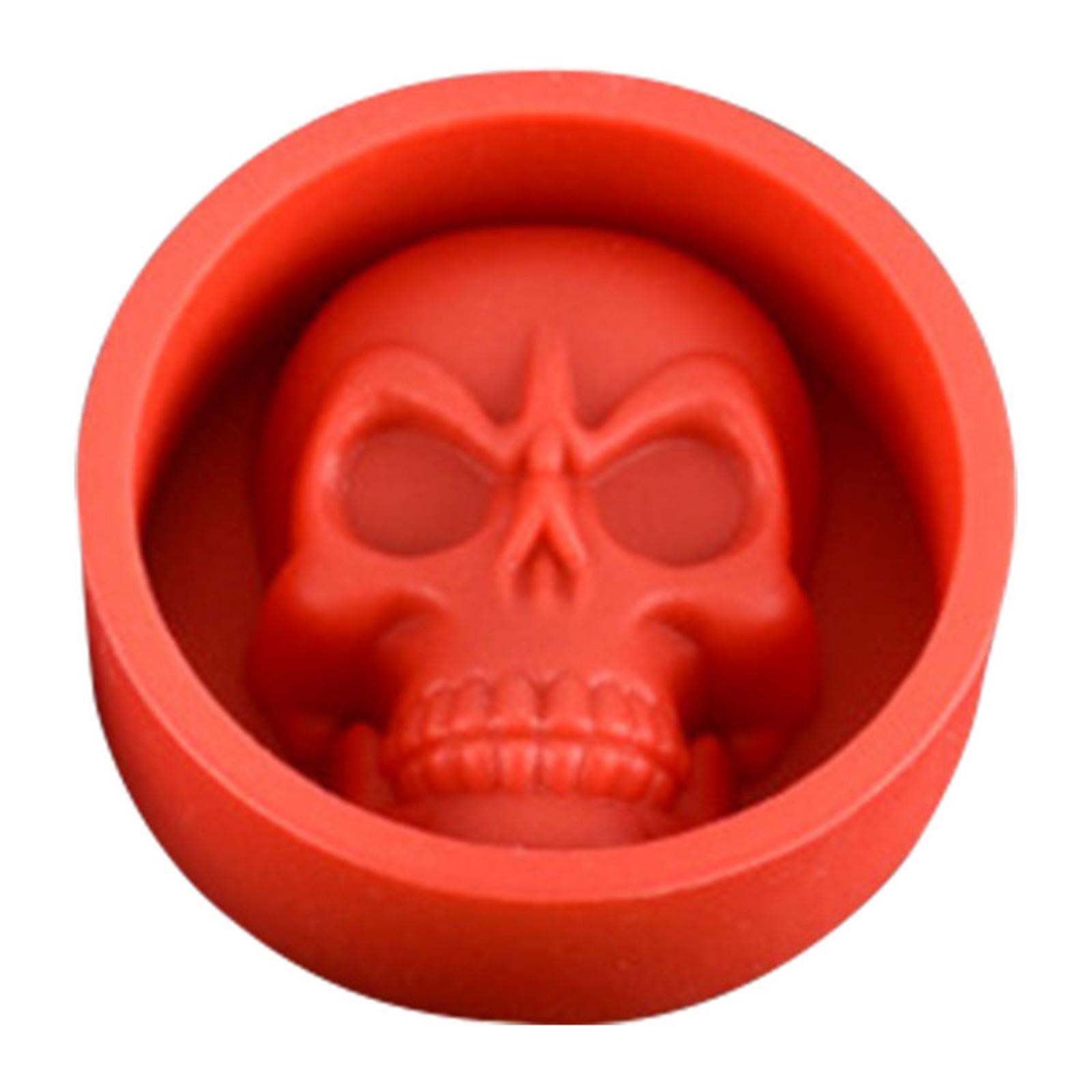 

Skull Cake Molds Halloween Party Decor Non Stick Silicone Cake Moulds Tray Baking Pans for Home Kitchen Accessories червоний