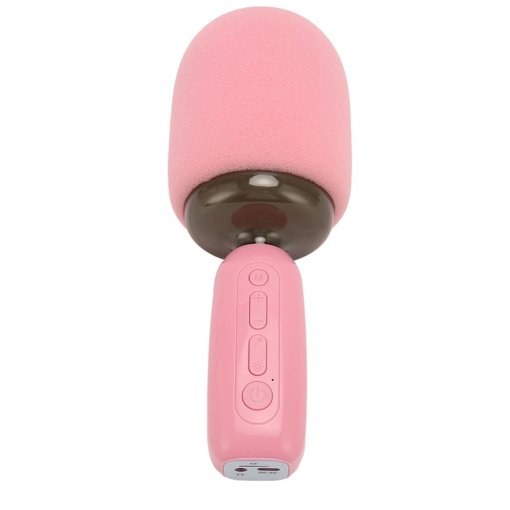 Handheld Karaoke Mic with RGB Light Support Memory Card Portable Wireless Bluetooth Singing Microphone for Kids Adults