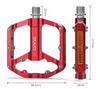 CXWXC Red Aluminum Reflective Machined Platform Bicycle Pedals