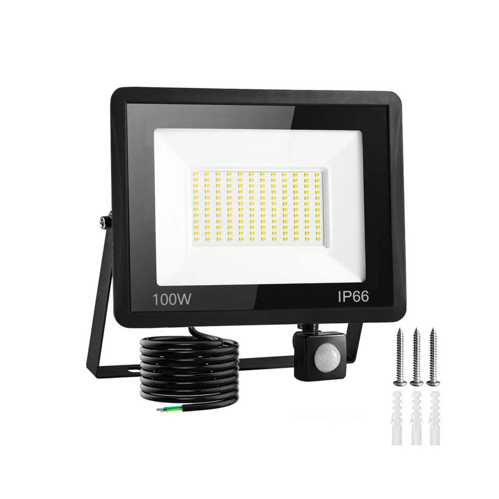 100W LED Garden Flood Light 220V 240V Waterproof PIR Motion Sensor Floodlight Lamps Outdoor Wall Lamp Flood Light Spotlight