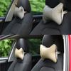 PU Leather Car Neck Support Pillow Fiber Fill Breathable Mesh Automobile Headrest Cushion Elastic Soft Auto Safety Cushion