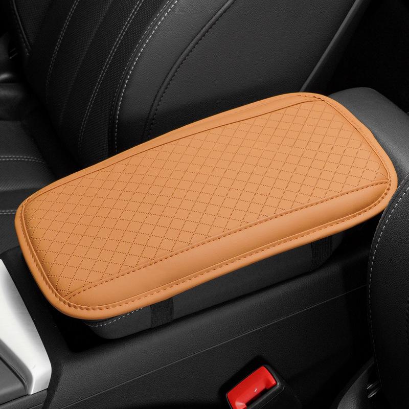 Cross-Border Car Armrest Pad: Embossed Memory Foam Heightening Cushion & Protective Universal Console Cover 