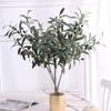 Props Vase Decoration Simulated Artificial Olive Leaf Olive Branch Floral Materials Green Plant