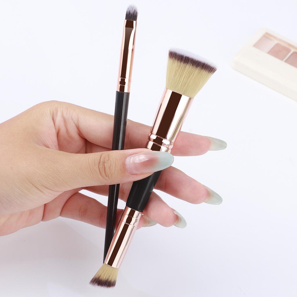 3 makeup brushes combined tongue foundation brush loose powder brush marble pattern mask brush silicone head tool now