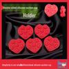 Double-sided Silicone Heart Suction Cup Phone Stand - 6-piece Set