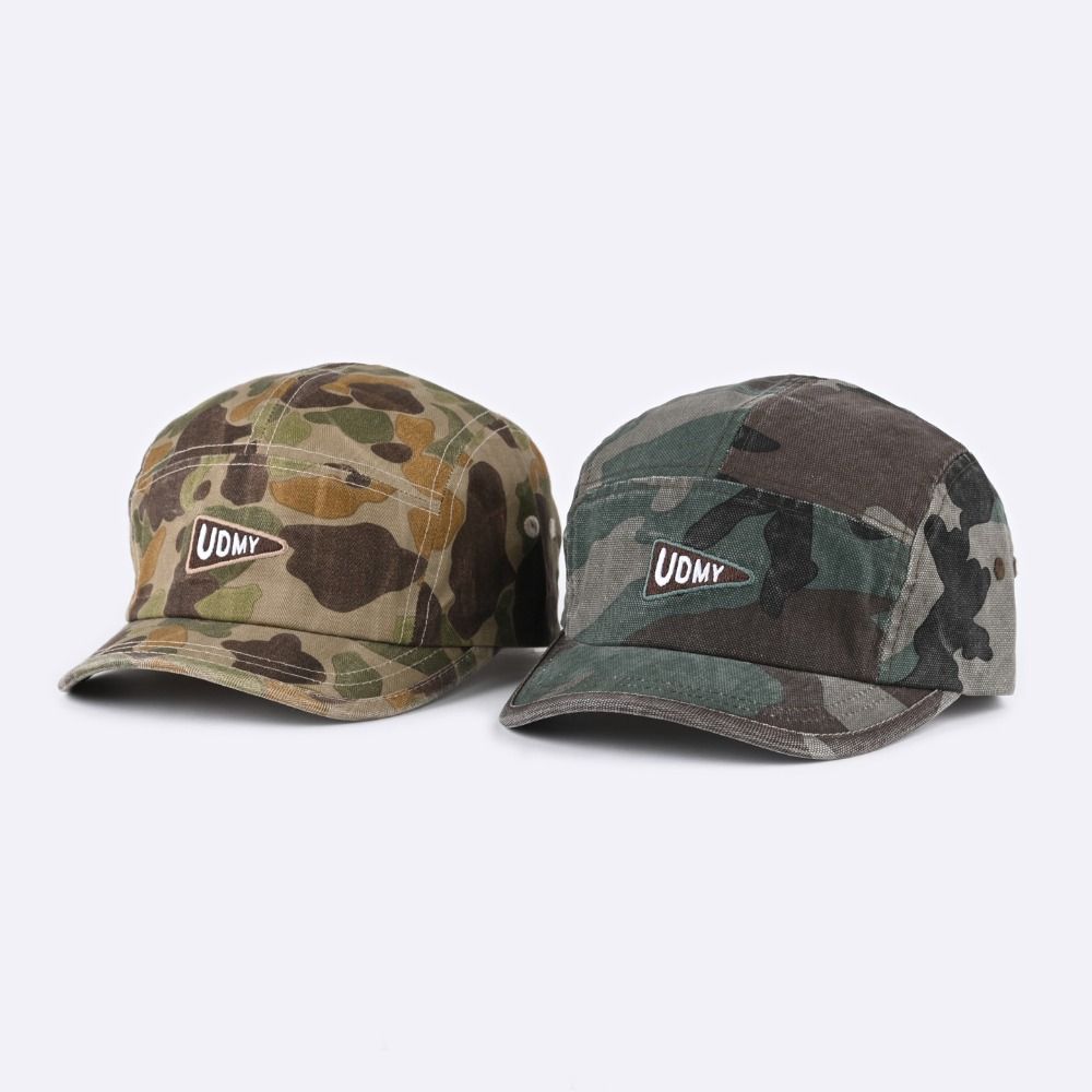 Short Brim Baseball Caps Camouflage Duckbill Caps American-style 5 Panel Caps  for Men and Women