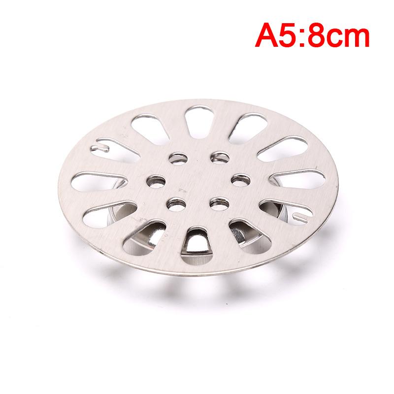 1Pc Stainless Steel Floor Drain Cover Overflow Round Anti-Clogging Shower Drain