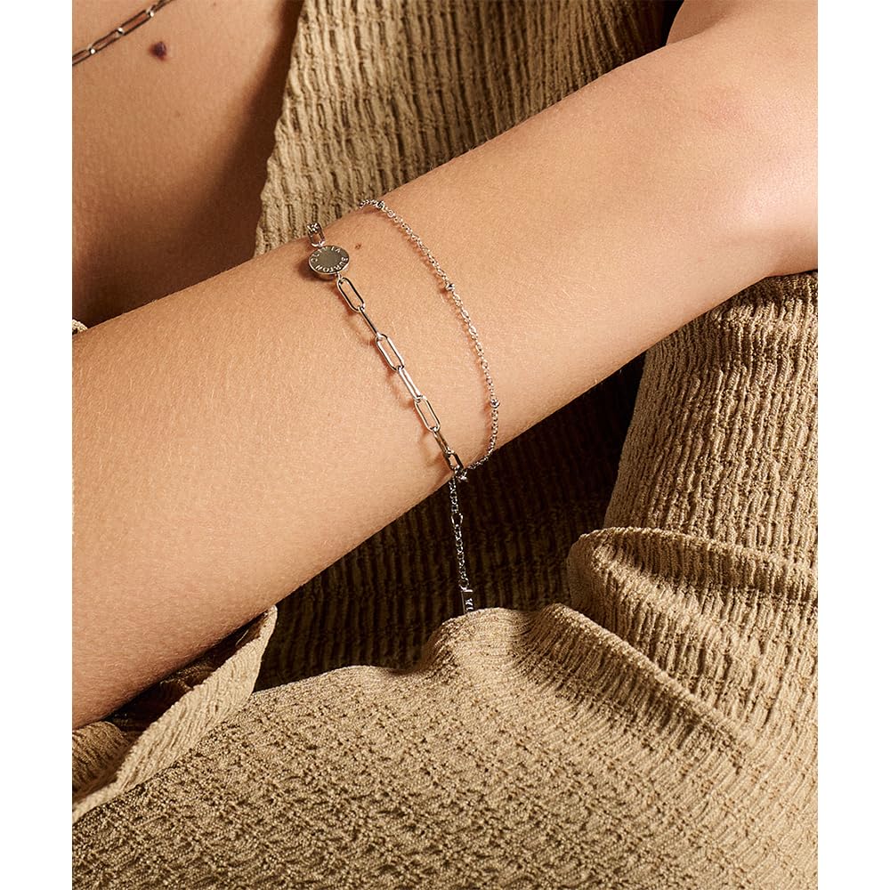 Olivia Burton Classic Illusion Silver Stacking Bracelet Women's (obj24100067)
