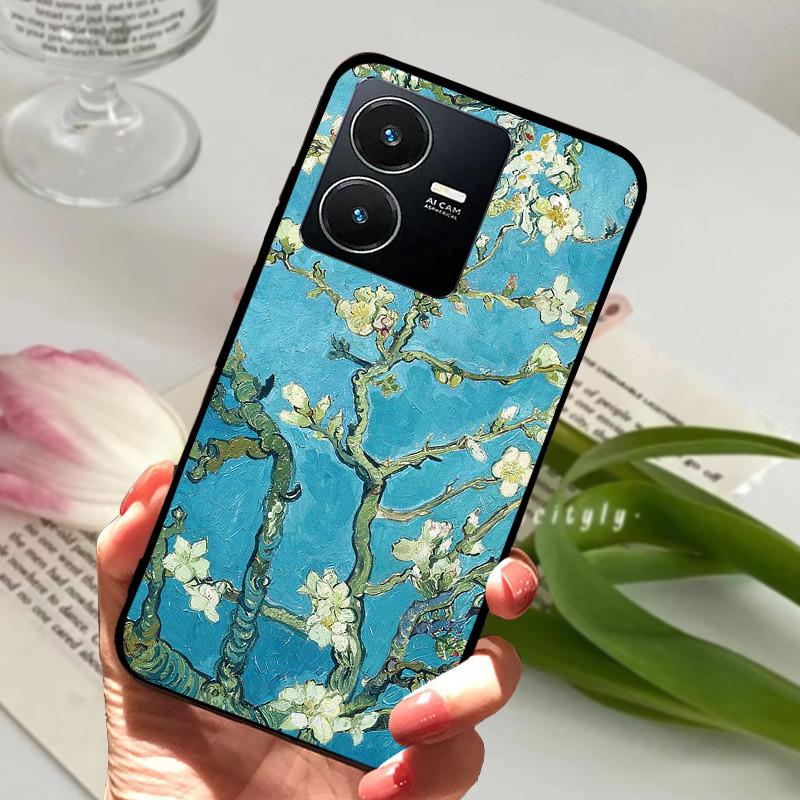 Pro Vivo Y22S 2022 Pouzdro Nárazuvzdorné Měkké TPU Silikonové Kryt Telefonu Pro Vivo Y22 Y 22 V2207 Y22S V2206 Funda Capa Kreslený Vivoy22