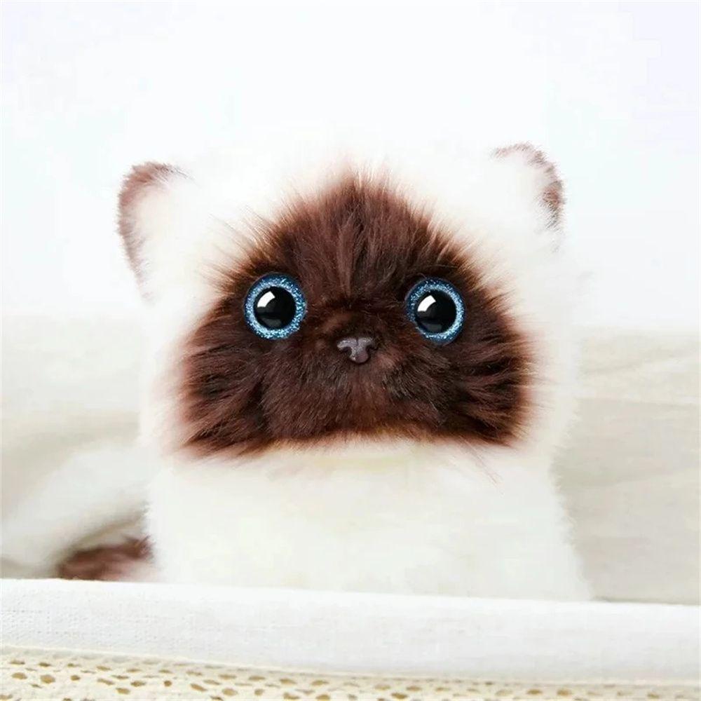 Eyes Simulation Cat 20/26CM Brown and White Stuffed Toys Cat Plush Toy Stuffed Animals Ragdoll Cats
