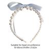 Bowknot Headband for Woman with White Pearls Decors Delicate Headbands Banquets Headbands Sweet Hairbands Yoga Supply
