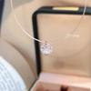 Mermaid's Tear Zirconia Invisible Fishing Line Necklace: Women's Versatile Moissanite-Style Zirconia Clavicle Chain