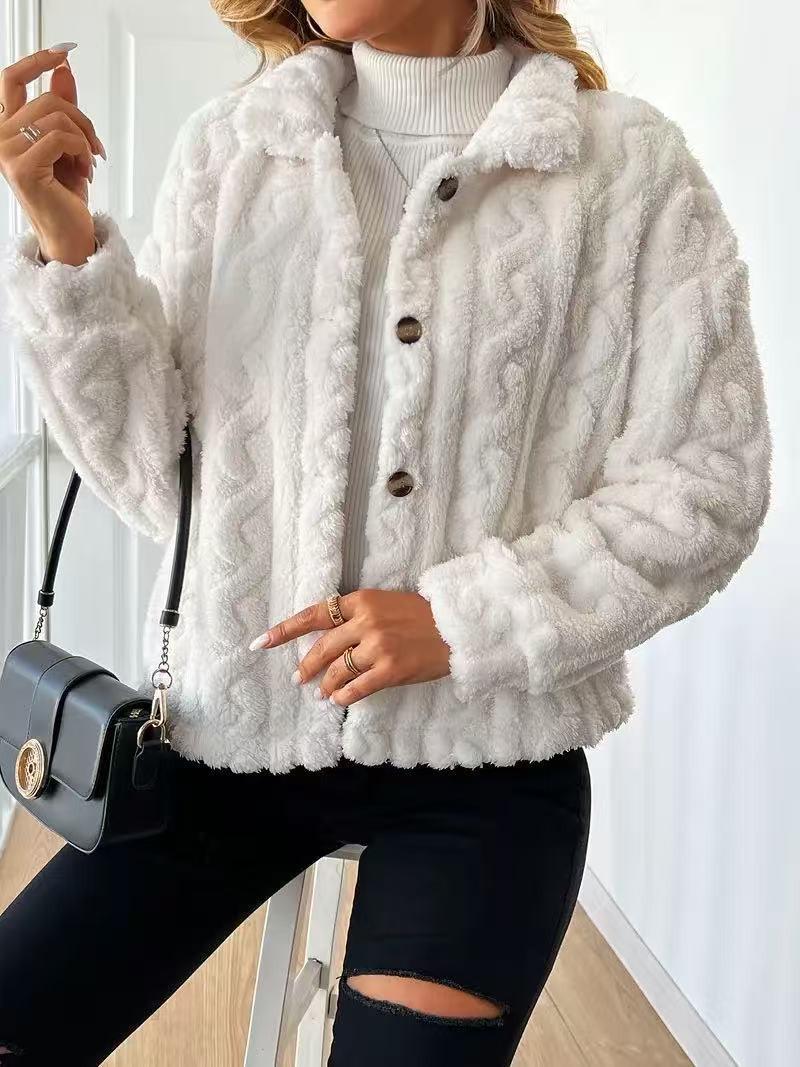 

2025 Bestseller Double-Sided Solid Color Fleece Jacket M