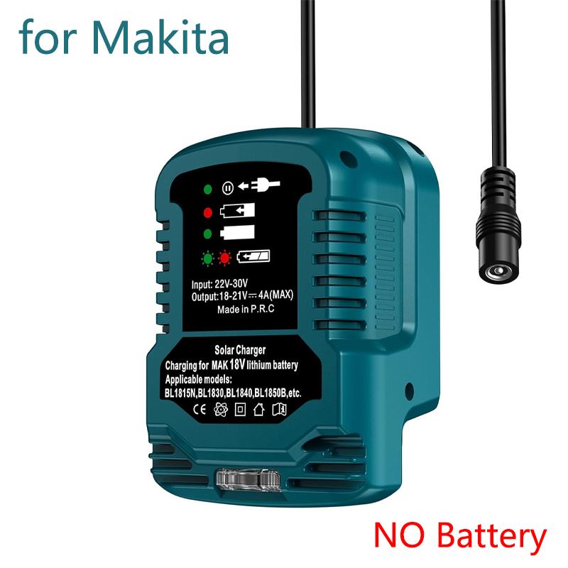 portable charger for Makita 18V Li-ion battery Convert solar panels to for Makita 18V cordless power tool battery charging