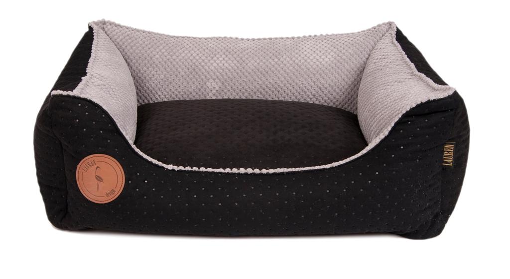 Caesar Sofa Black Quilted - 95Cm X 80