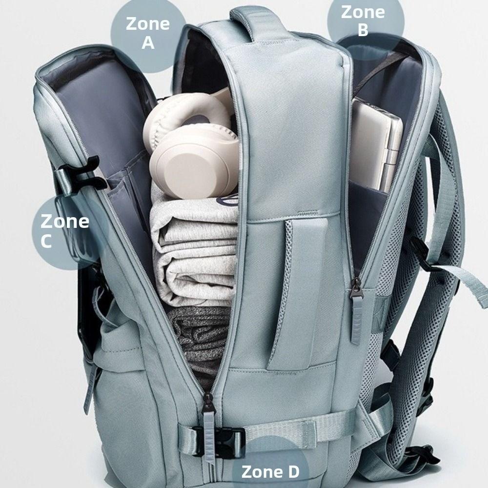 Dry and Wet Separation Large Capacity Boarding Bag Waterproof Nylon Laptop Bag Daypack