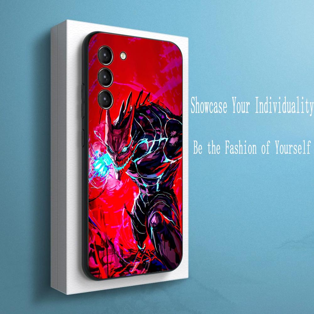 Kaiju No 8 japan hot anime Phone Case For Samsung Galaxy S25 S24 S23 S22 S21 S20 Plus Ultra Note20 Soft Black