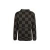 Logo Embroidered Checkered Sweatshirt Men Tops Black HU0291