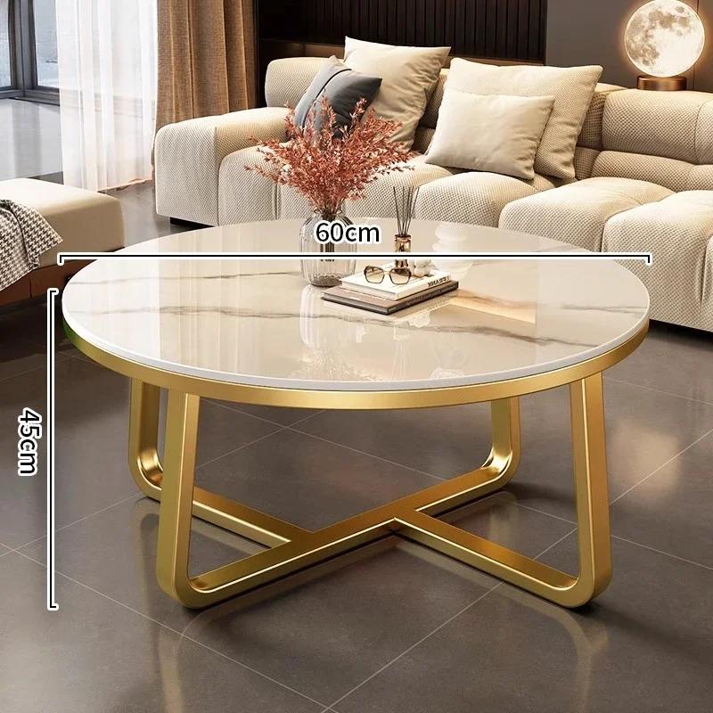 W2557 Kávový stolek z kamenné desky Minimálně moderní malý lehký luxusní čajový stolek kombinace byt