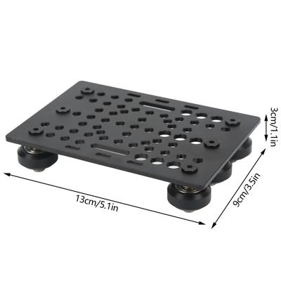 Gantry Plate Aluminum Black Anodized Surface 3D Printer Gantry Board with Pulley 0.8 To 3.1in Black