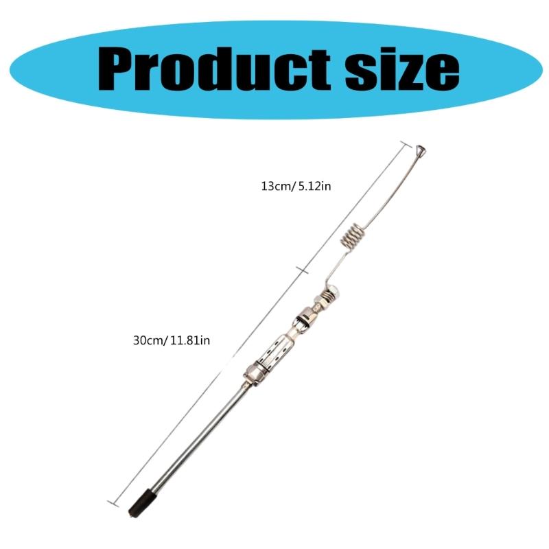 Ice Fishing Rod, Automatic Travel Device with High Visibilities Light Weight Ice Fishing Stick, Metal Ice Fishing Rod