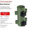 1 Pezzo Nero Supporto Palo Tenda da Campeggio Esterna Base Ombrellone Pesca in Spiaggia Tenda a Baldacchino Doppia Manopola Fissaggio Paletto a Terra Accessori