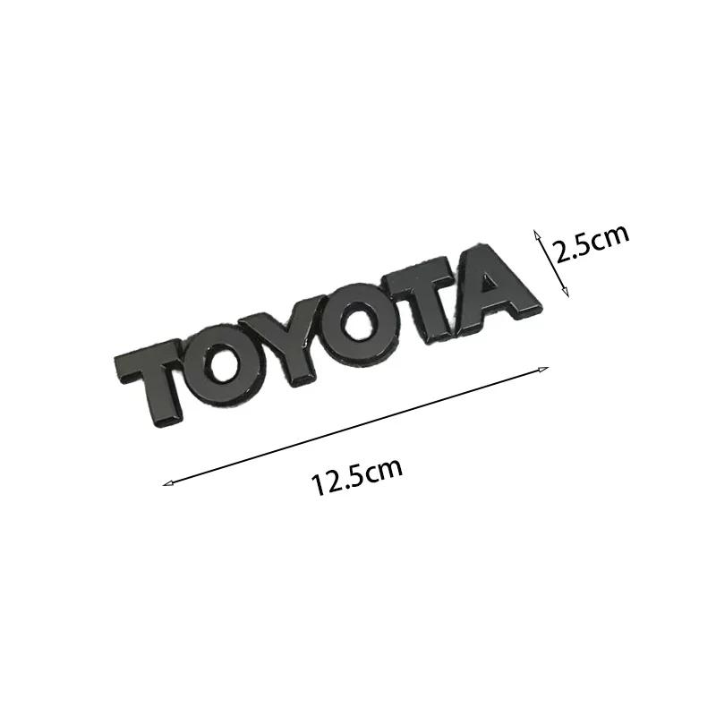 Hub Caps 3D Emblem Stickers For Toyota Front and Rear Car Logo GT86 Modification RAV4 Corolla Camry Prado Crown REIZ CHR