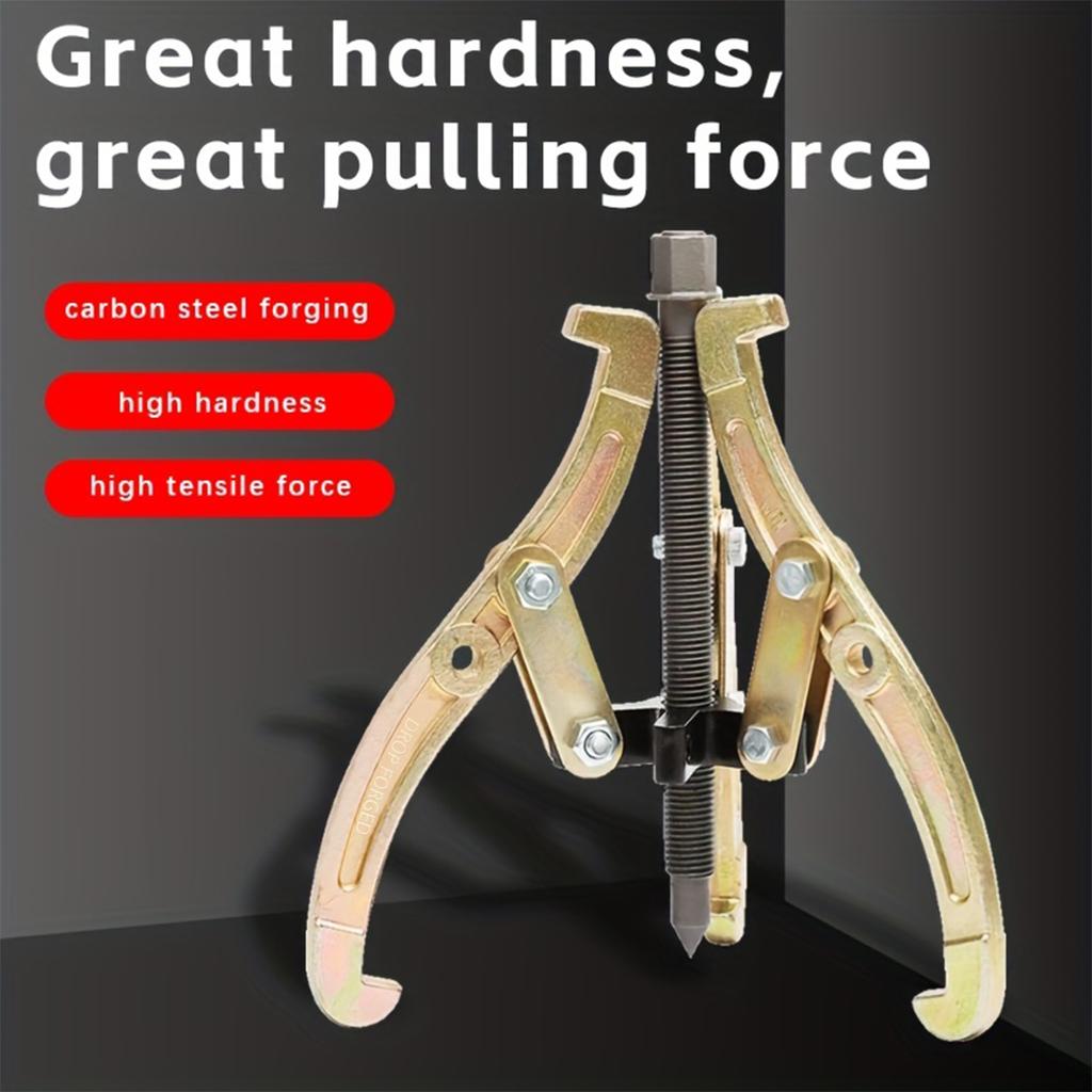 1-pack Three-jaw Puller Multifunctional Universal Bearing Puller Removal Tool Triangle Grabber Hand Tool