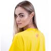 Żółta Koszulka Oversized Z Modnym Motywem Okularów, Stylowa I Wygodna, M